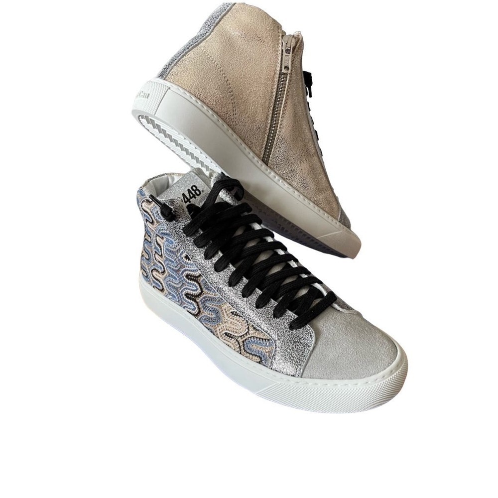 P448 Italian High Top Can Surf Later Star BS Panama Sneaker Size 42/11.5-12 NWB - Picture 5 of 13